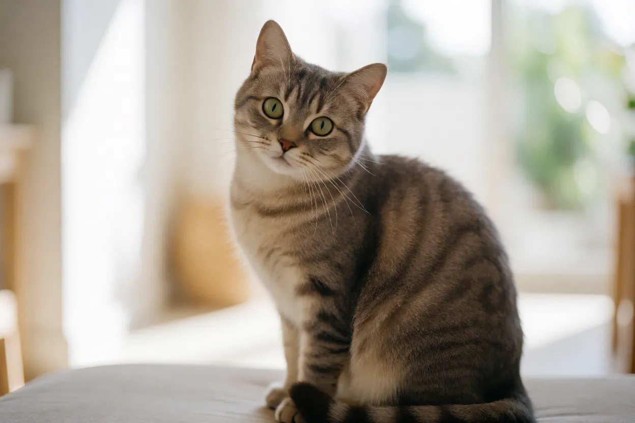 7 Curiosidades Sobre Gatos que Vão Surpreender Você Gato doméstico curioso olhando para a câmera em luz natural