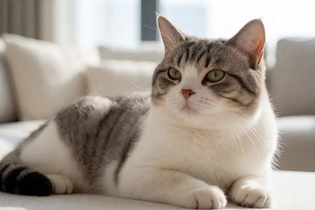 7 Curiosidades Sobre Gatos que Vão Surpreender Você Gato ronronando deitado em posição relaxada