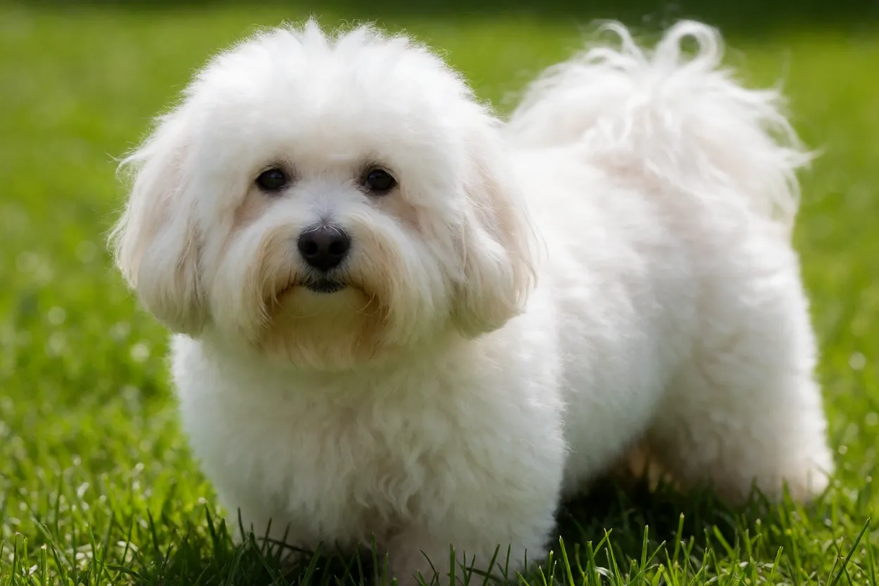 7 Raças de Cachorro Brancas que Chamam a Atenção Coton de Tulear branco com pelo semelhante ao algodão