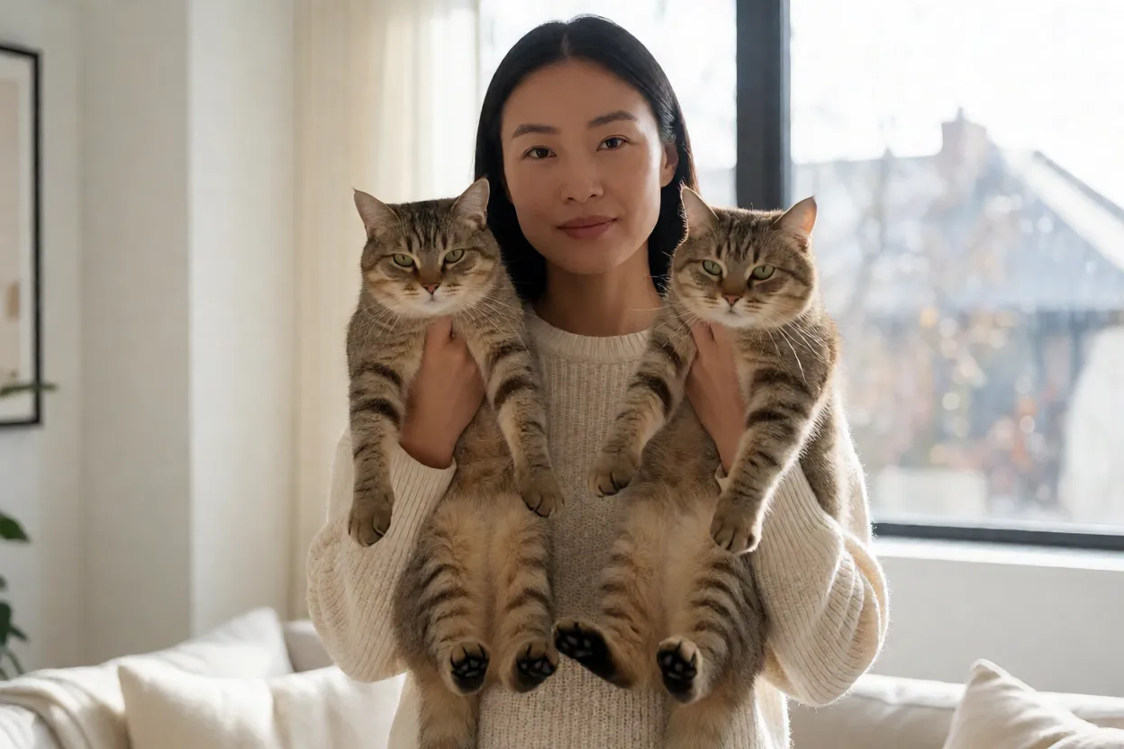 7 Raças de Gatos mais Calmas para Quem quer um Pet Tranquilo Pessoa escolhendo uma raça de gato tranquila para viver em casa