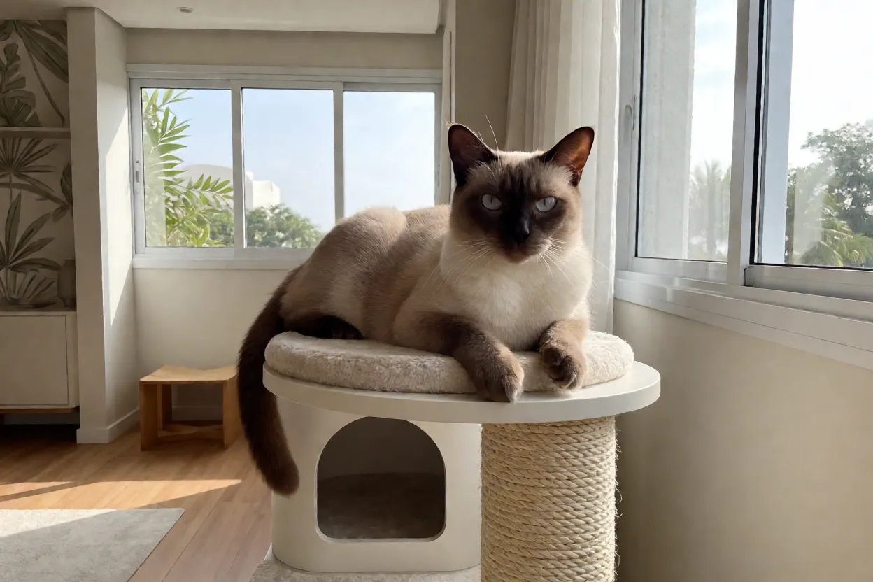 7 Raças de Gatos Raras que Muita Gente Não Sabe que Existe Gato raro em apartamento moderno