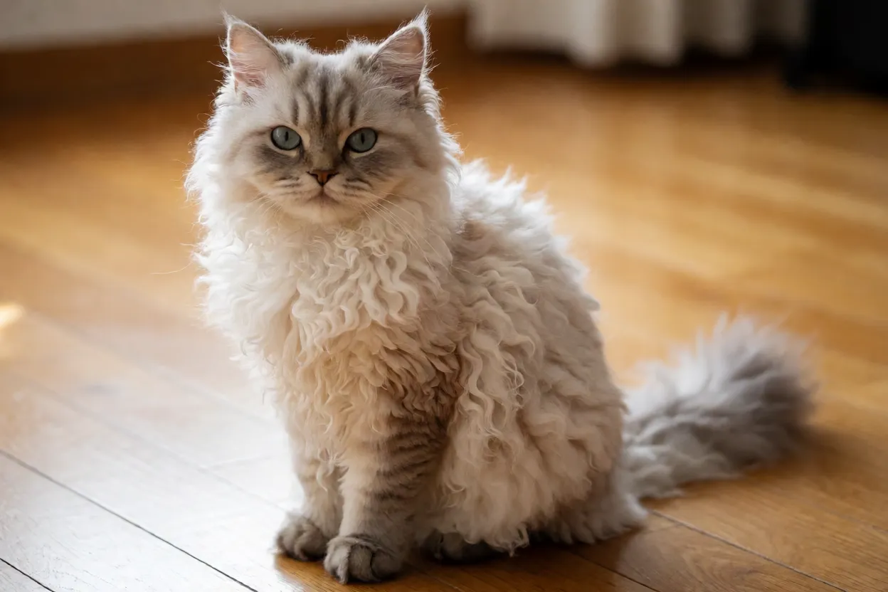7 Raças de Gatos Raras que Muita Gente Não Sabe que Existe Gato LaPerm com pelo cacheado