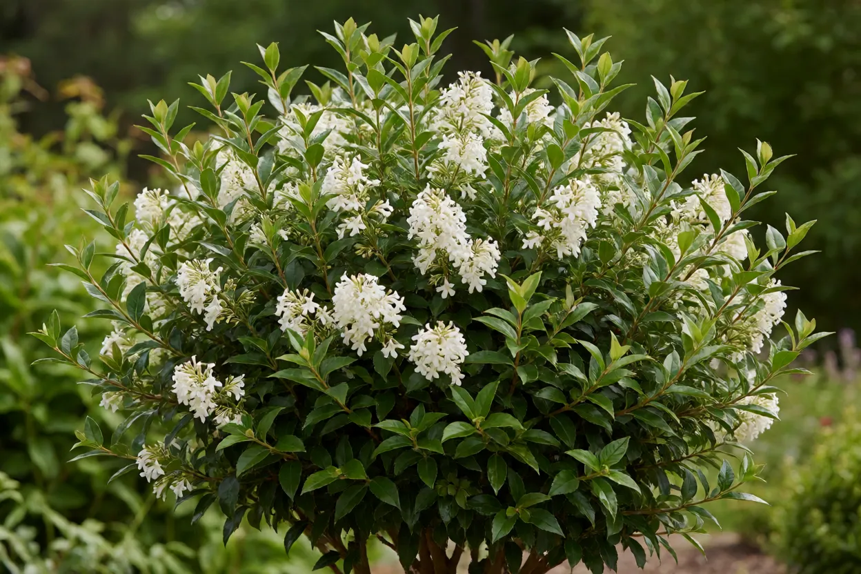 Ab&eacute;lia saud&aacute;vel com folhagem densa e flores
