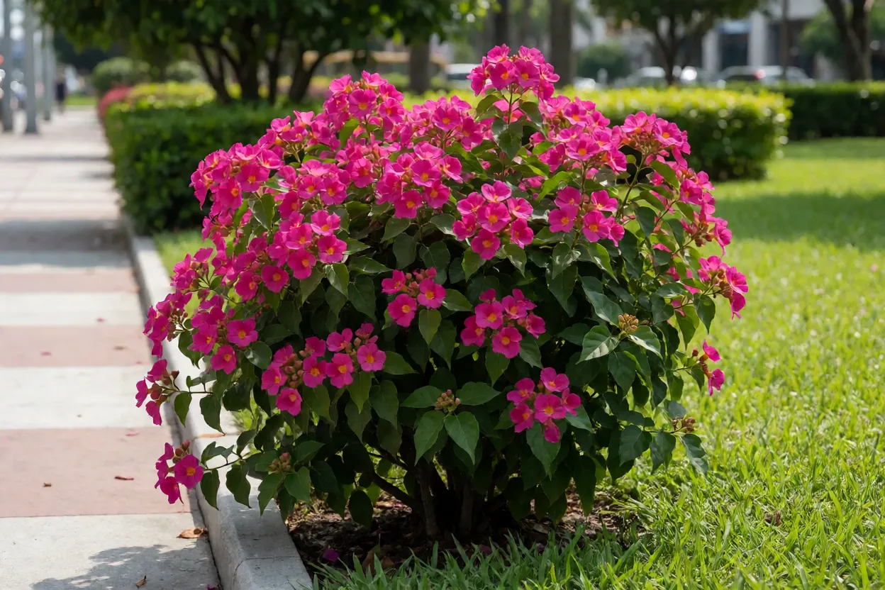 Açoita-cavalo no paisagismo urbano florido