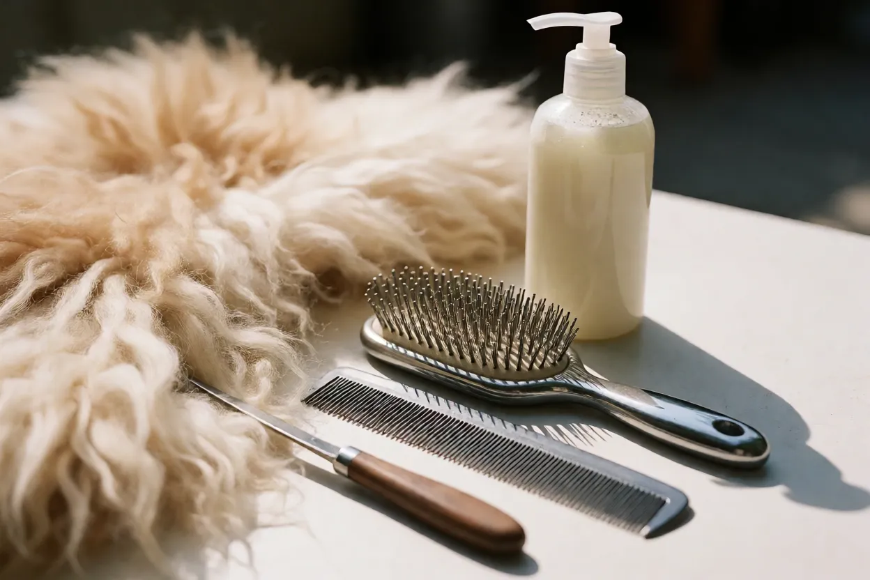 Kit de escova&ccedil;&atilde;o para Afghan Hound