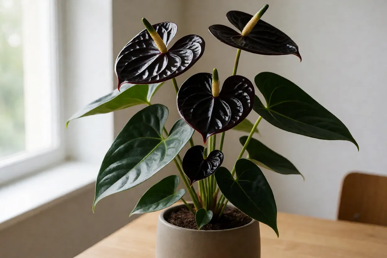 Antúrio-negro: características das flores, floração e cuidados