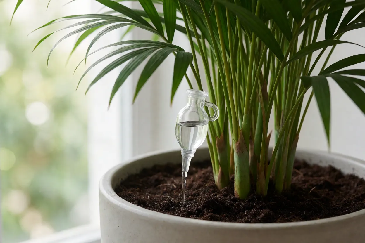 Aplica&ccedil;&atilde;o de fertilizante dilu&iacute;do na areca