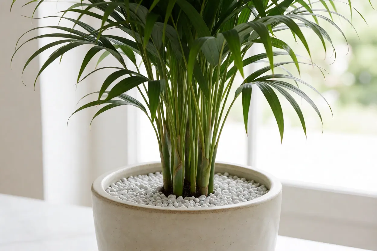 Passo a passo de transplante de areca em vaso