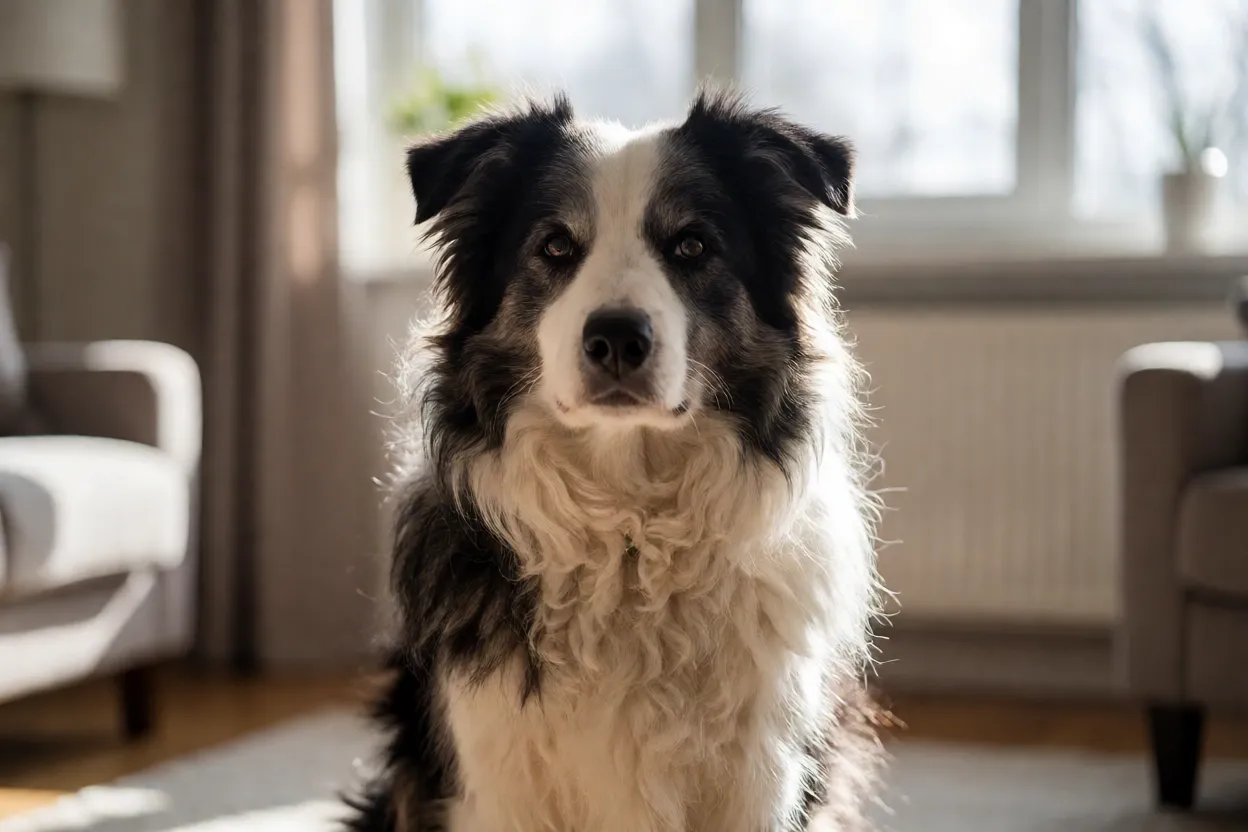 Border Collie: personalidade e como cuidar da raça mais inteligente do mundo Border Collie adulto saudável em ambiente doméstico