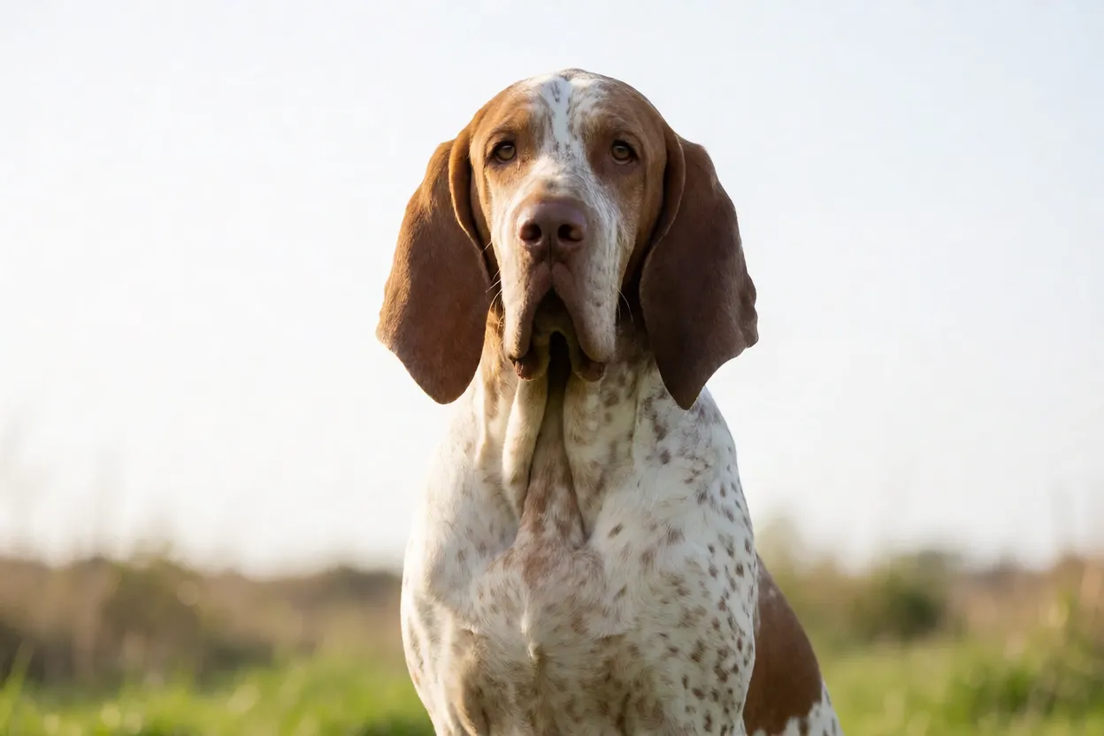 Braco Italiano: aparência, personalidade, energia e principais cuidados Braco Italiano adulto olhando para a câmera com expressão equilibrada e nobre