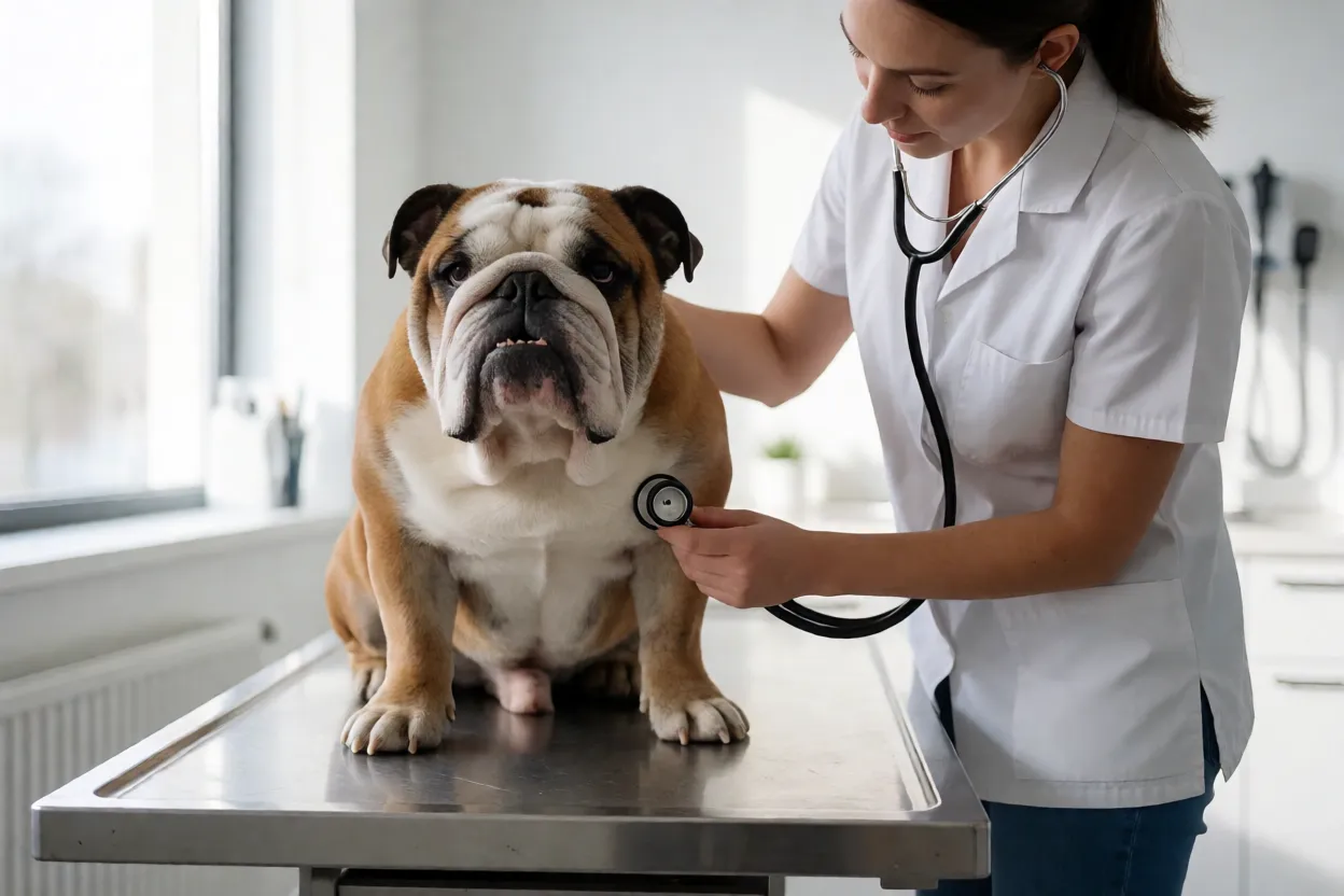 Bulldog Inglês: personalidade, tamanho e como cuidar da raça Bulldog Inglês em consulta veterinária