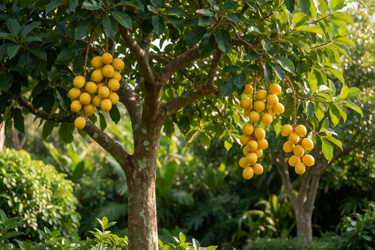 Cabeludinha cultivada em clima subtropical com frutos