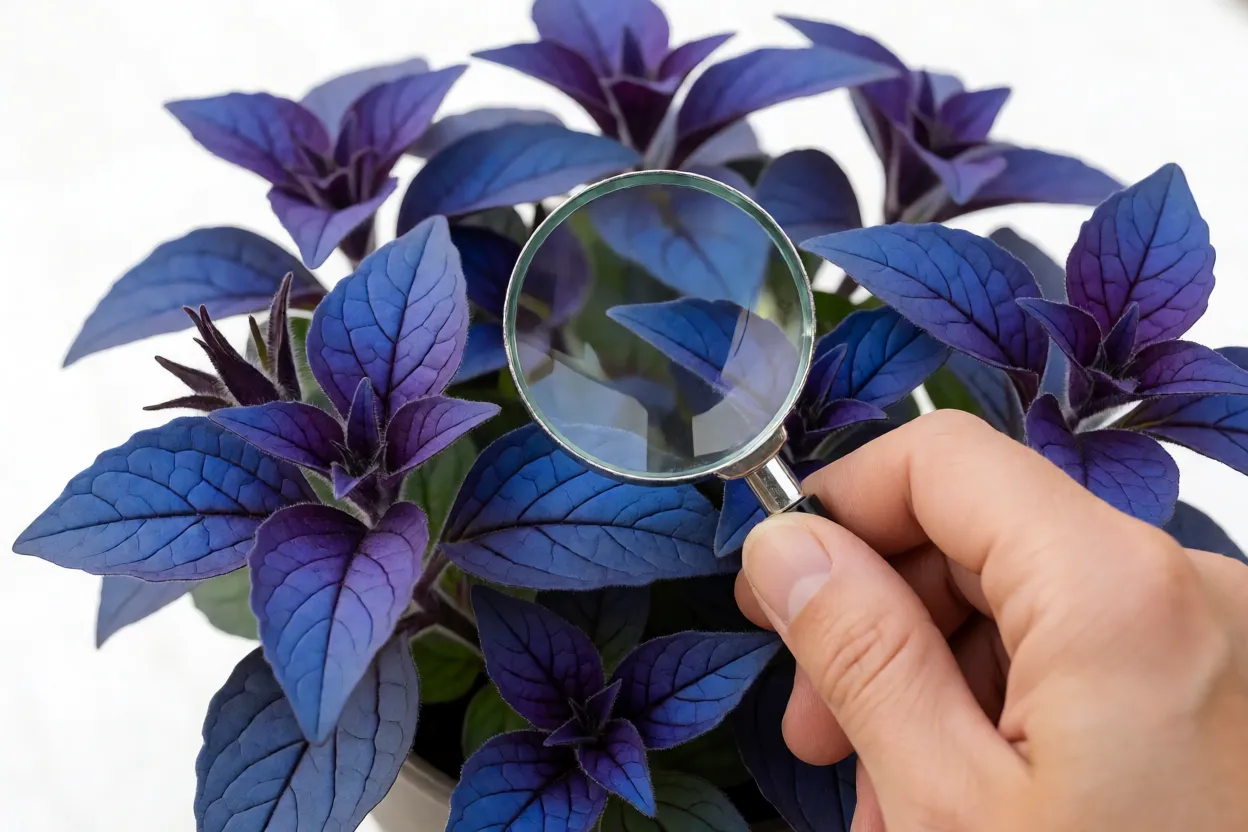 Calibrachoa: como cuidar da planta pendente em vasos e cestas Inspeção de pragas em folhas de calibrachoa
