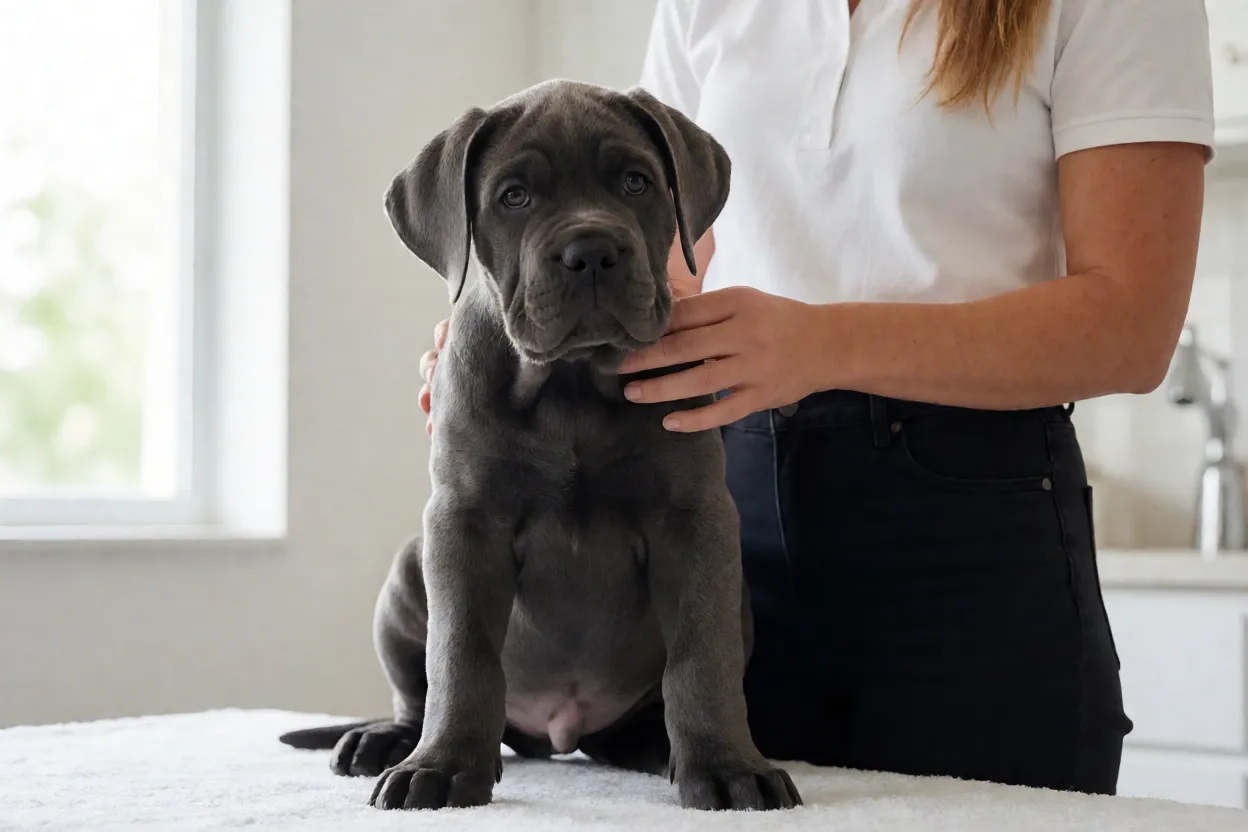 Filhote de Cane Corso saud&aacute;vel com criador respons&aacute;vel