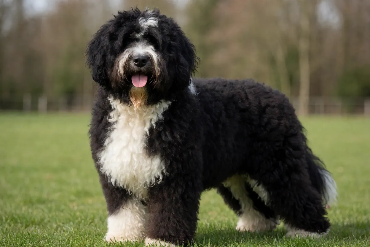 C&atilde;o de &Aacute;gua Portugu&ecirc;s com corte de le&atilde;o tradicional