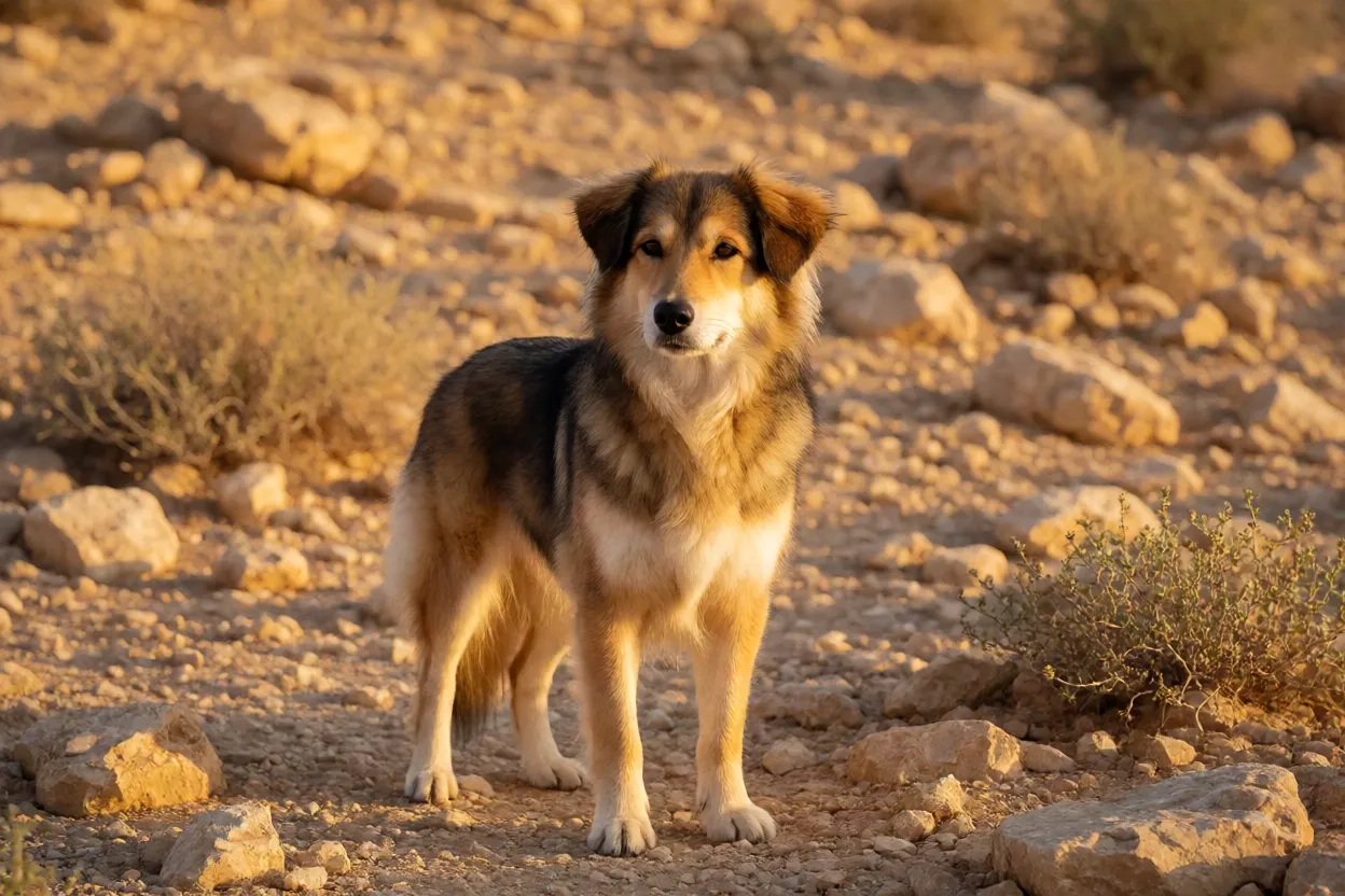 Cão de Canaã: origem, comportamento, características e como cuidar da raça Cão de Canaã em ambiente árido lembrando o deserto do Negev