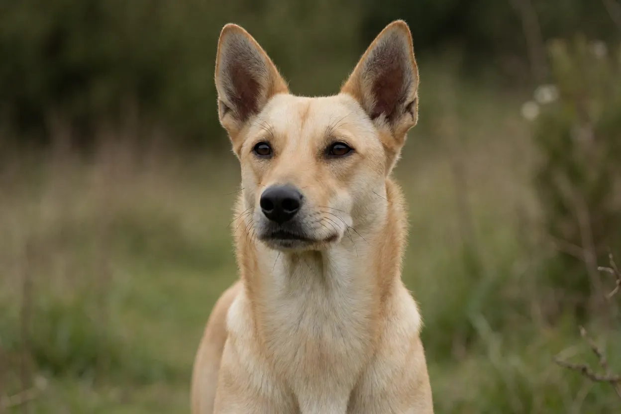 Cão de Canaã: origem, comportamento, características e como cuidar da raça Cão de Canaã olhando atento para o ambiente com expressão vigilante