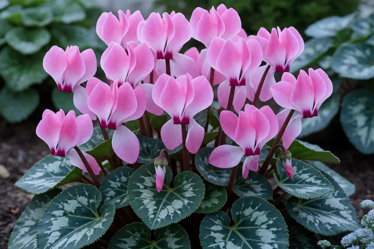 Ciclame em plena flora&ccedil;&atilde;o de inverno