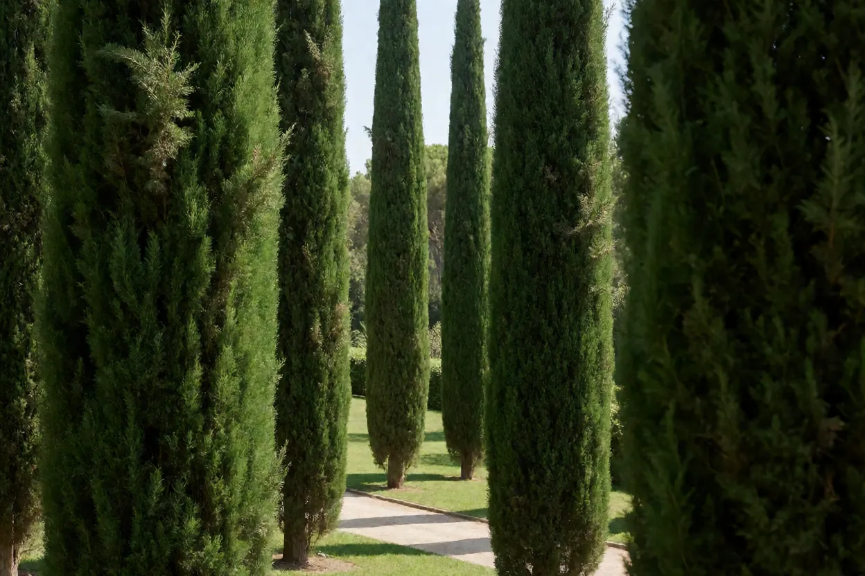 Ciprestes italianos em projeto paisag&iacute;stico brasileiro