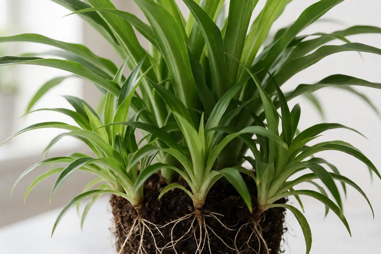 Propaga&ccedil;&atilde;o de clorofito por plantletes e divis&atilde;o de touceira