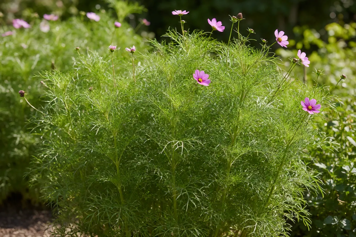 Cosmos saudável livre de pragas no jardim