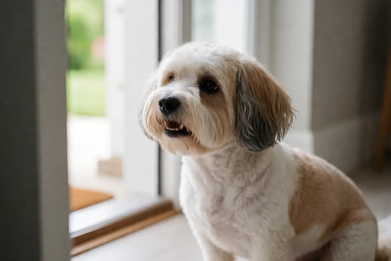 Coton de Tulear: pelagem, personalidade e como cuidar da raça Coton de Tulear latindo de forma alerta