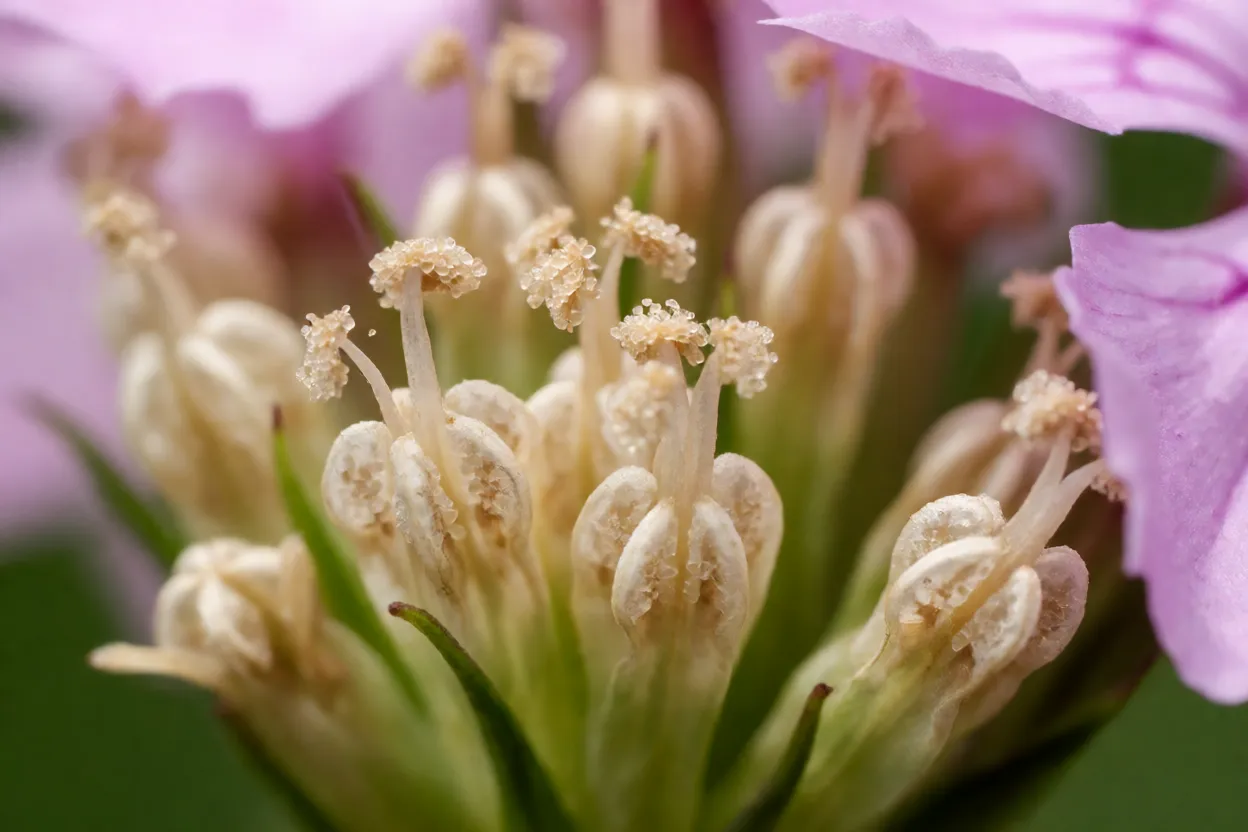 Cápsulas e sementes da cravina após a floração