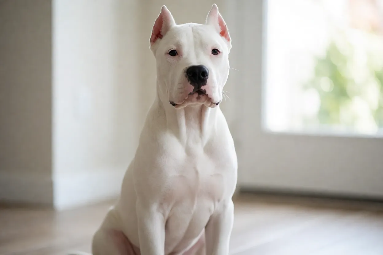 Filhote de Dogo Argentino branco