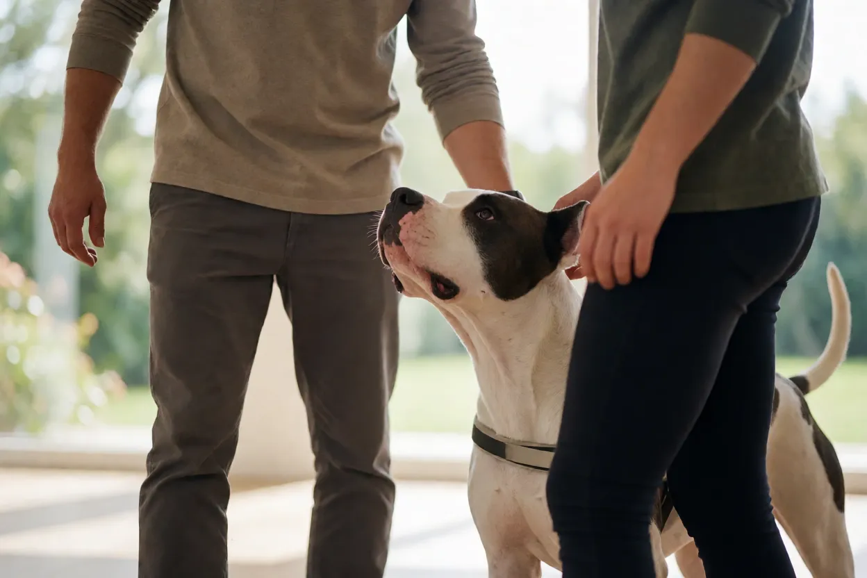 Dogo Argentino em sess&atilde;o de treinamento