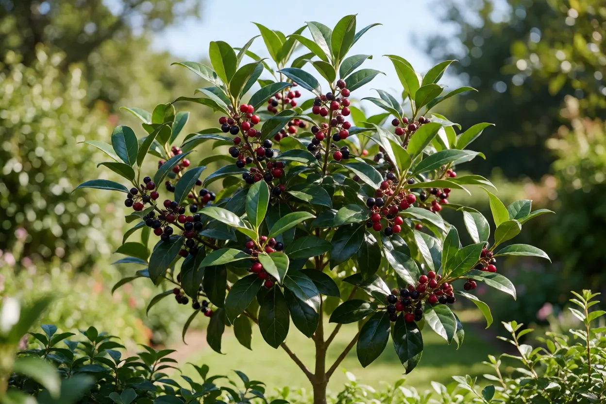 Eug&ecirc;nia cultivada a pleno sol em jardim