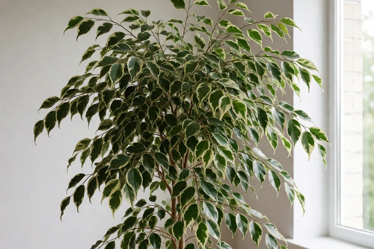 Ficus Benjamina Variegata: características das folhas, crescimento e cuidados