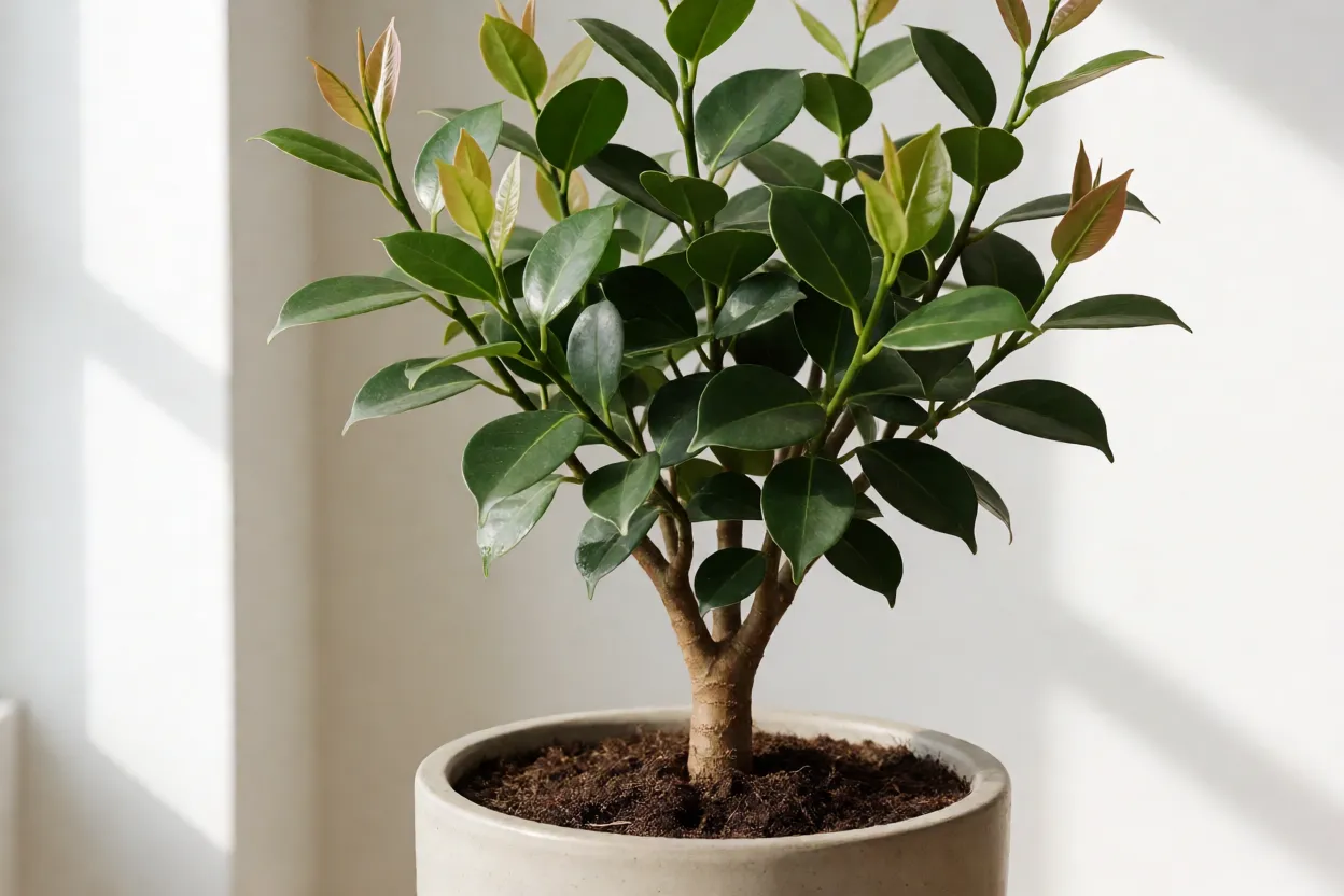 Aplica&ccedil;&atilde;o de fertilizante l&iacute;quido em Ficus microcarpa