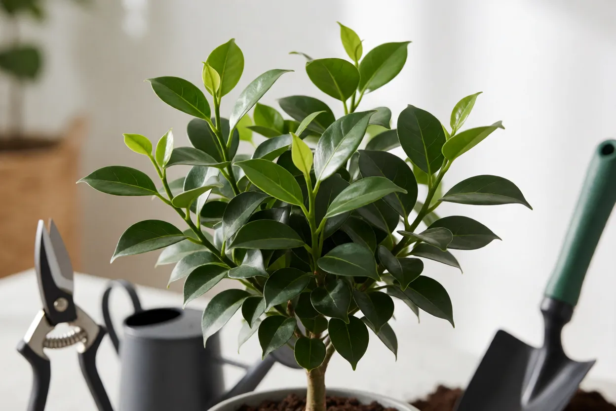 Resumo visual das condi&ccedil;&otilde;es ideais para Ficus microcarpa