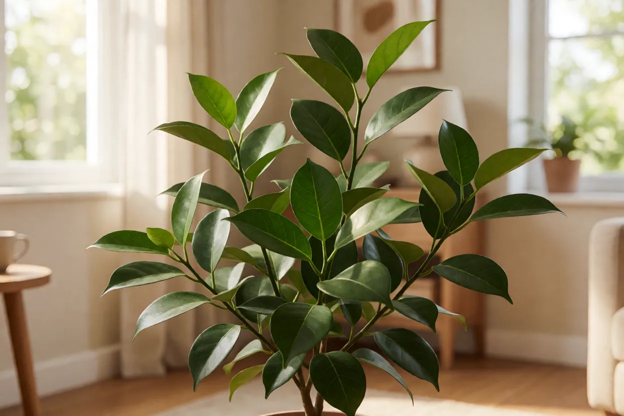 Ficus microcarpa em ambiente interno com temperatura est&aacute;vel