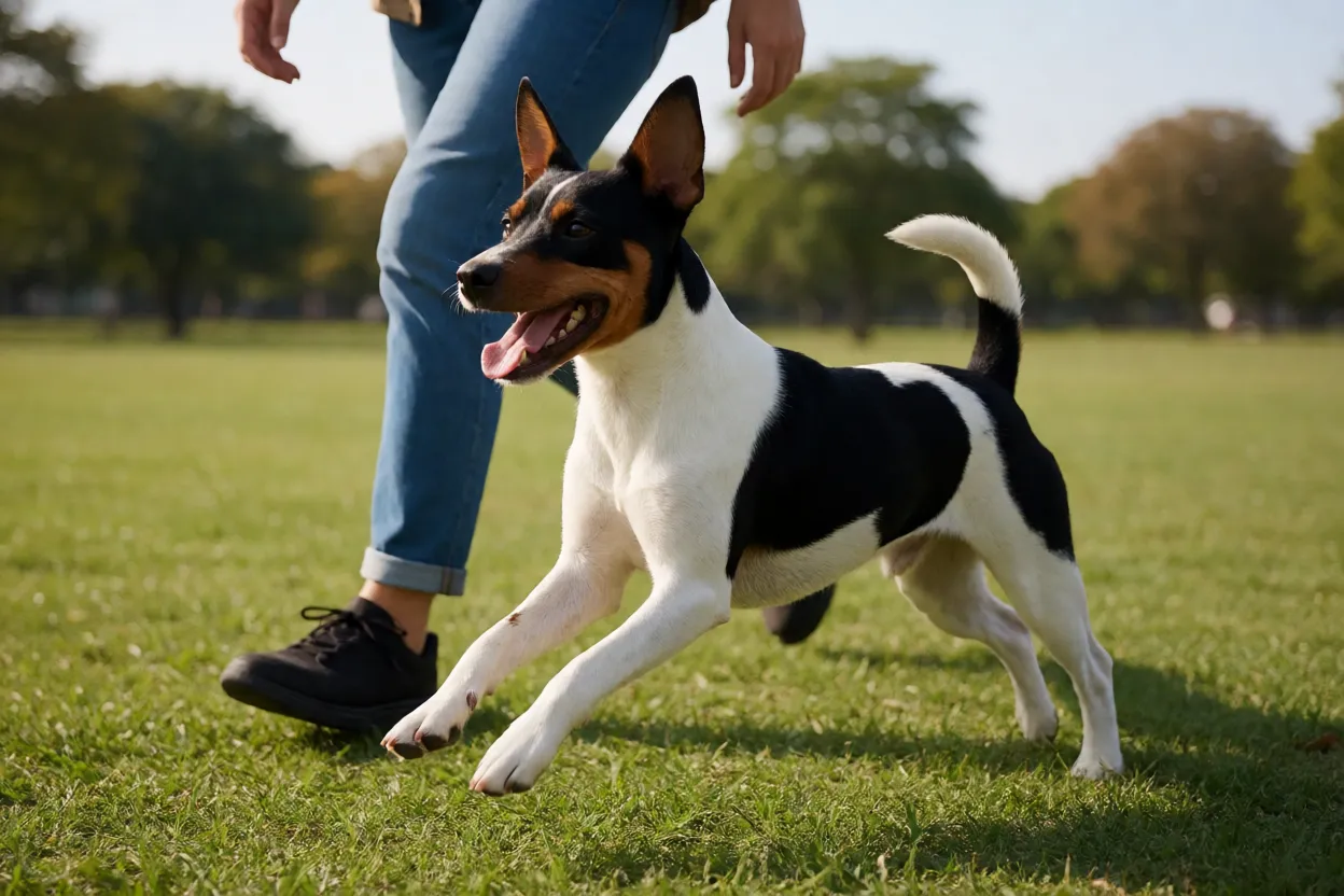Fox Paulistinha: personalidade e tudo sobre a raça brasileira Fox Paulistinha correndo em parque aberto com tutora