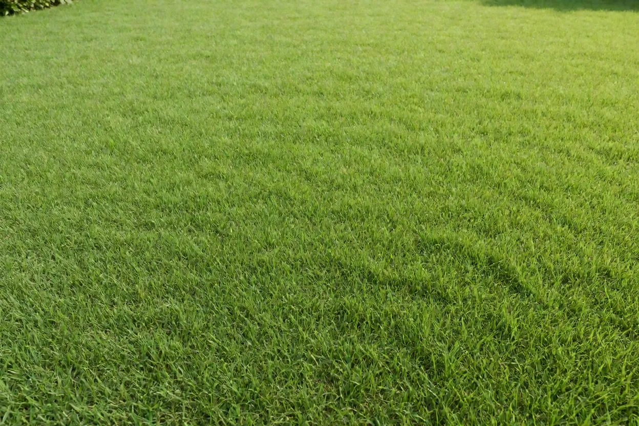 Tapete de Grama Zeon bem fechado e uniforme em jardim residencial