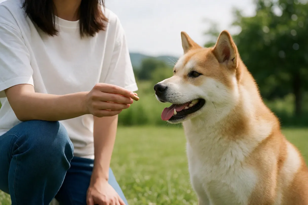 Hokkaido em sess&atilde;o de treino com refor&ccedil;o positivo ao ar livre