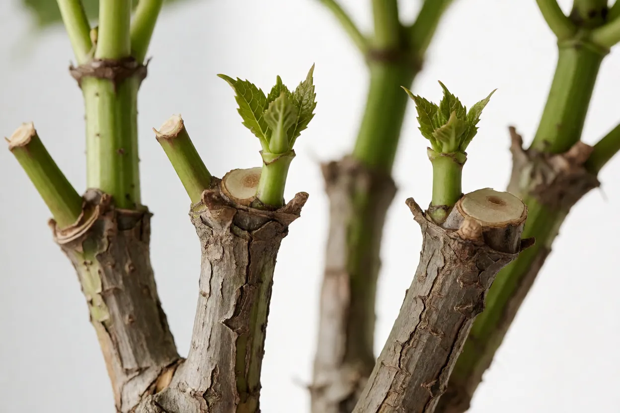 Demonstra&ccedil;&atilde;o de poda em diferentes tipos de hort&ecirc;nsia