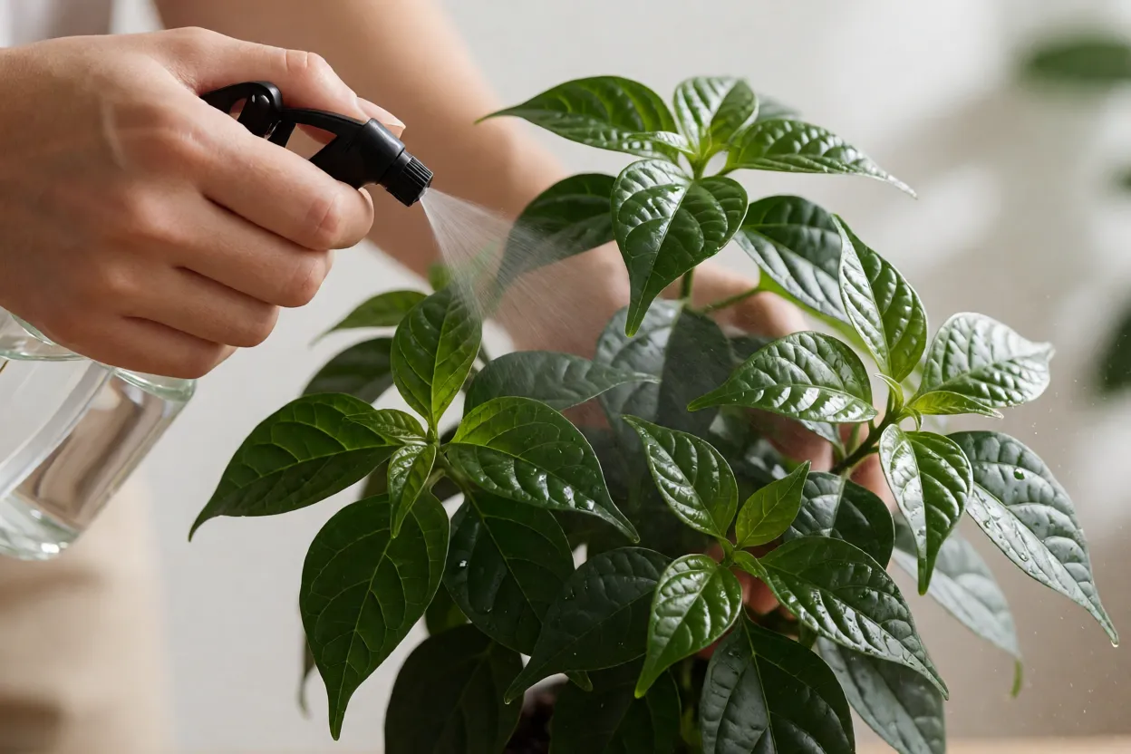 Aduba&ccedil;&atilde;o de l&aacute;grima-de-cristo com fertilizante para plantas flor&iacute;feras