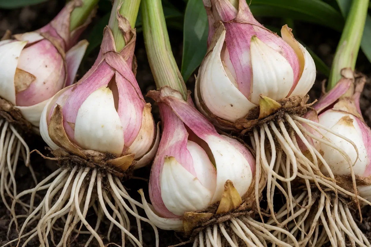 Bulbos de l&iacute;rio asi&aacute;tico saud&aacute;veis com escamas firmes