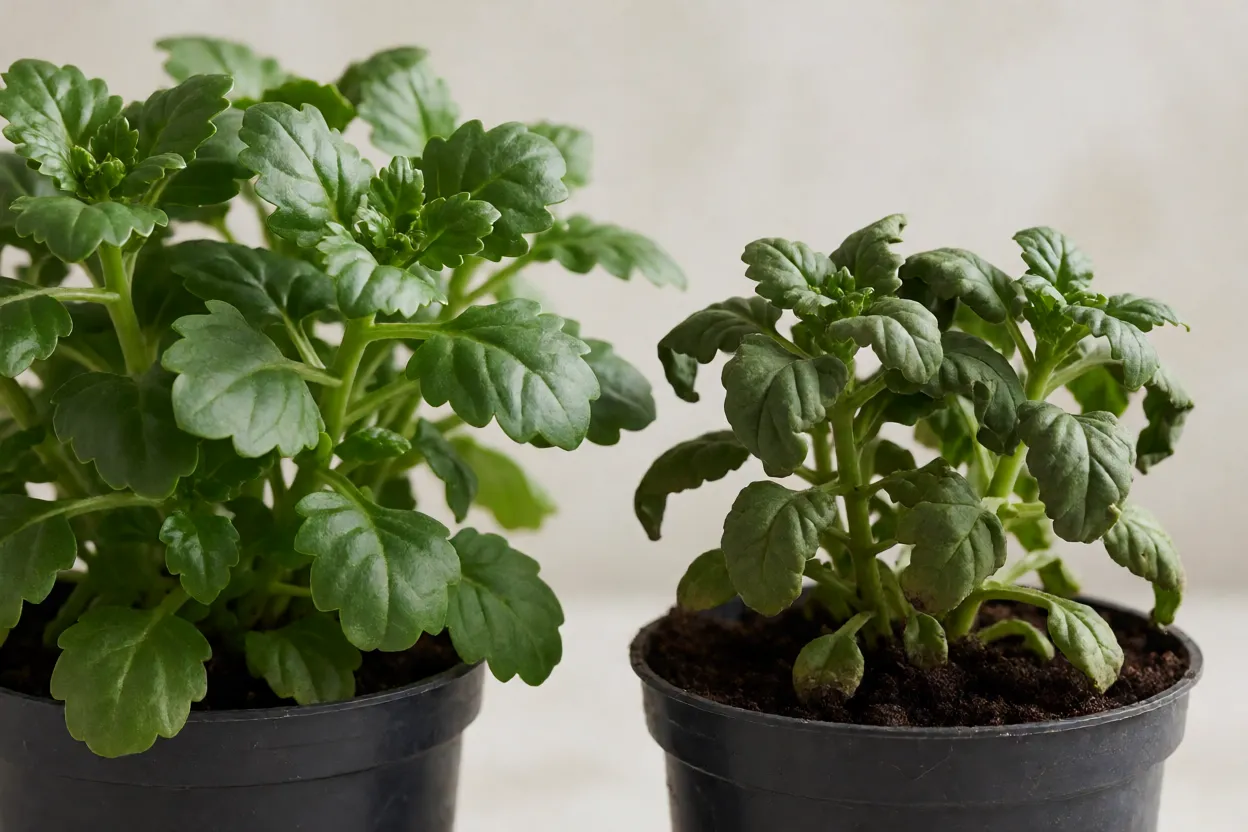 Nem&eacute;sia saud&aacute;vel em compara&ccedil;&atilde;o com condi&ccedil;&otilde;es inadequadas de cultivo