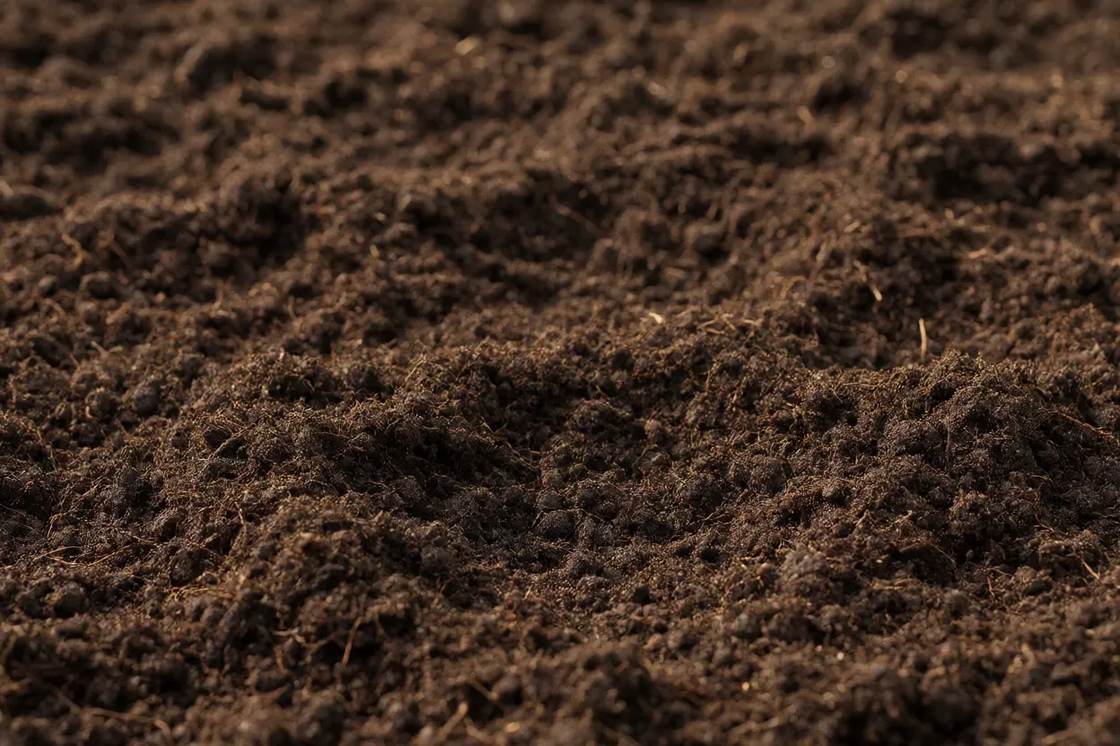 Substrato f&eacute;rtil e bem drenado preparado para plantar nem&eacute;sia