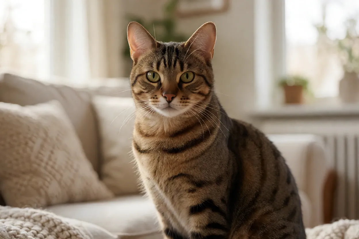 Ocicat em situa&ccedil;&atilde;o de ansiedade ou brincadeira excessiva