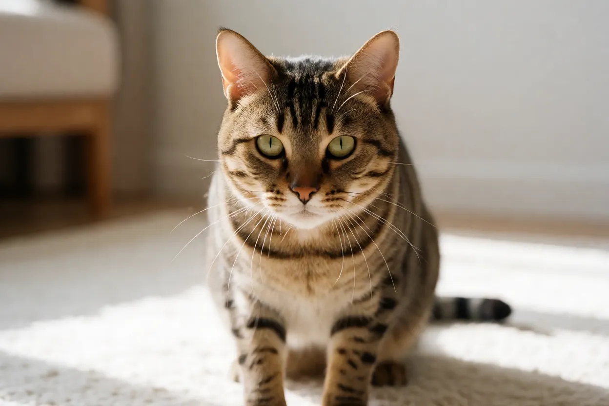 Ocicat aprendendo comando ou brincando de buscar