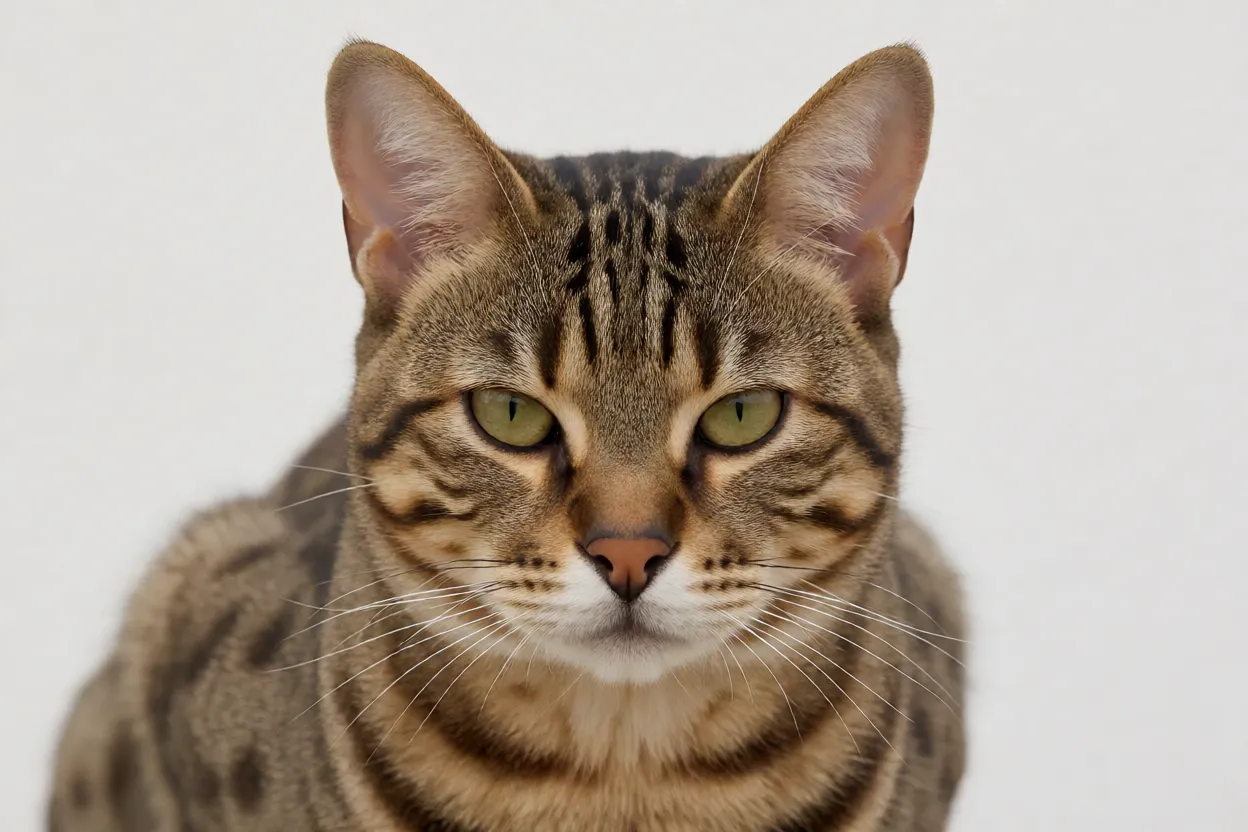 Detalhe das manchas e pelagem do Ocicat em close