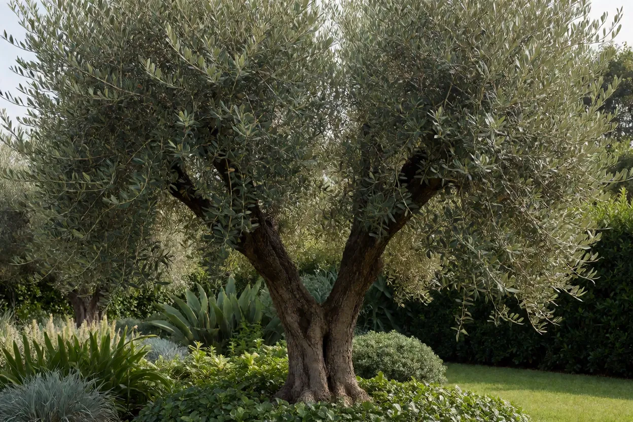 Oliveira: características da árvore, cultivo, poda e produção Oliveira madura em jardim residencial brasileiro