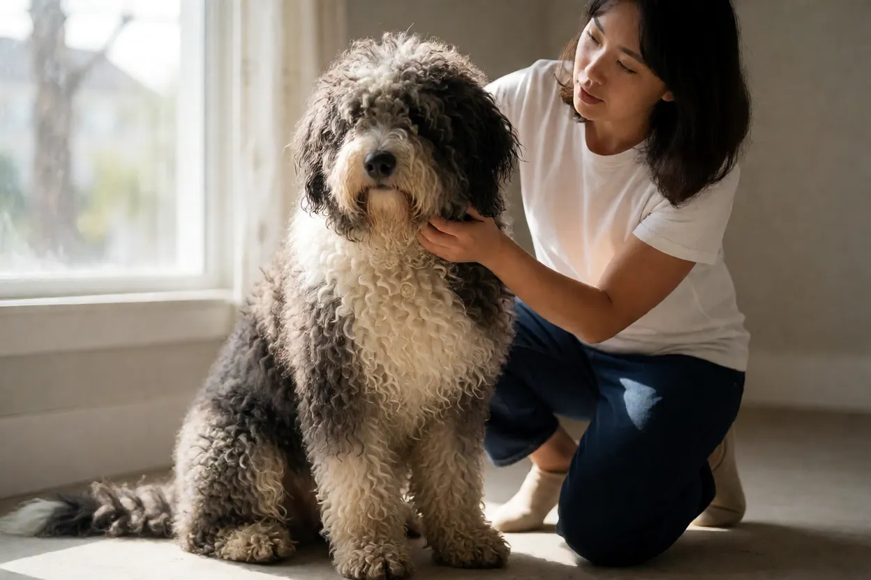 Pastor-bergamasco: características, personalidade e como cuidar da raça Pastor-bergamasco em situação de manejo diário com o tutor