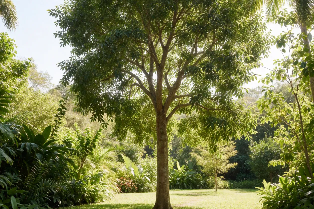 Pau-ferro cultivado a pleno sol em jardim