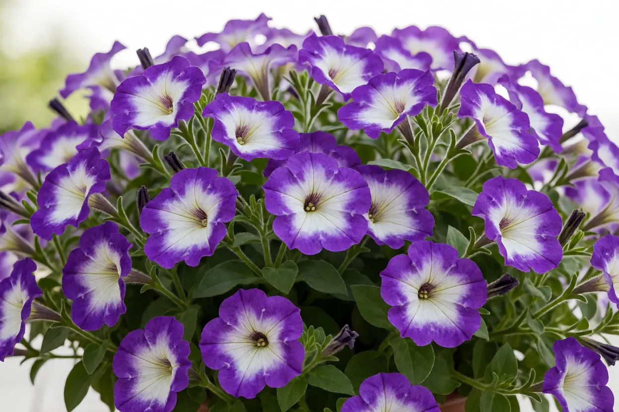 Petúnia com floração contínua e densa