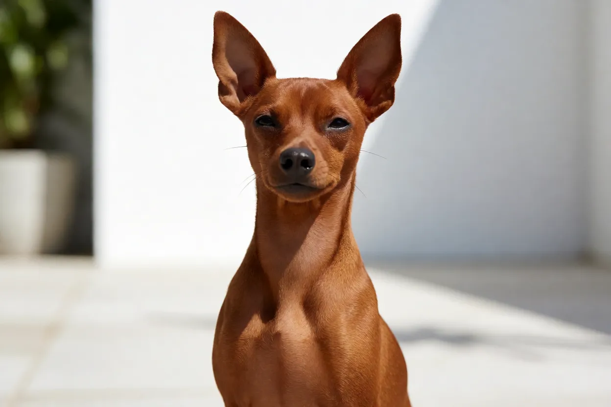 Pinscher: tamanhos, personalidade e como cuidar da raça Pinscher com expressão confiante e alerta